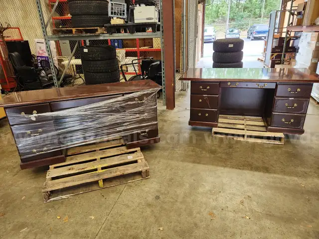 Executive Desk and Credenza