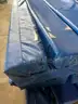 8 - BLUE PADDED GYM POST COVERS (APPROX 70&#x22; X 17.5&#x22; X 8.5&#x22;)