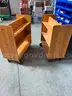(2) Small book carts