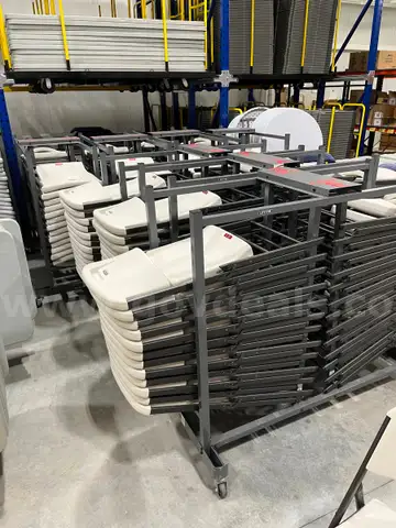 Lifetime folding chairs on Carts