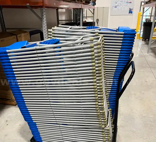 Folding Chairs on carts
