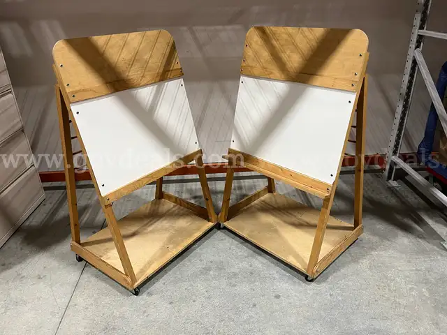 2 white board Easels