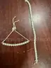 2 Silver Bracelets with Diamonds