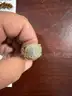 Sterling Silver Ring with Diamonds and 10k Gold Teeth &#x22;Grill&#x22; Set with Diamonds
