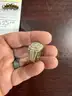 Sterling Silver Ring with Diamonds and 10k Gold Teeth &#x22;Grill&#x22; Set with Diamonds