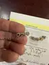 Sterling Silver Ring with Diamonds and 10k Gold Teeth &#x22;Grill&#x22; Set with Diamonds