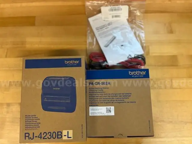Brother RJ-4230-B-J Printer w/mounting dock PA-CR-002A--5 each--Group 1