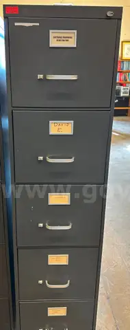 5-Drawer Navy Blue Filing Cabinet