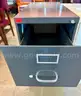 2-Drawer Dark Grey Filing Cabinet