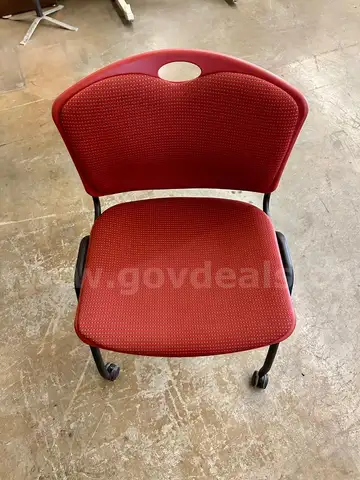 Red Polka Dot Rolling Chair