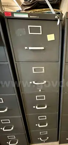 5-Drawer Grey Filing Cabinet