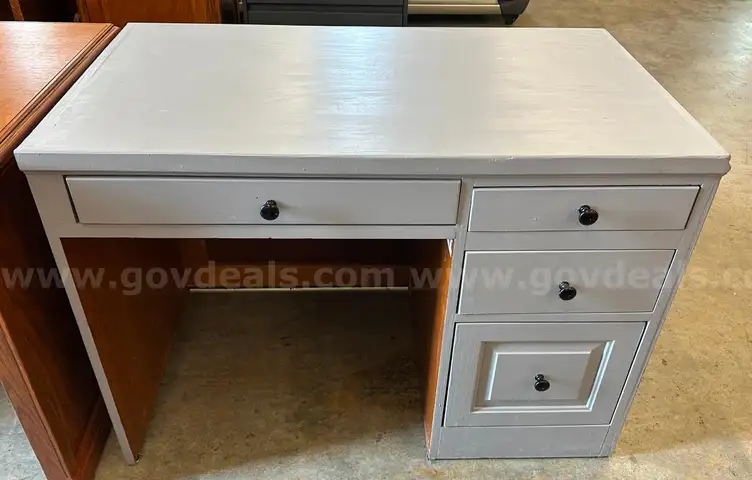 Small Grey Wooden Desk