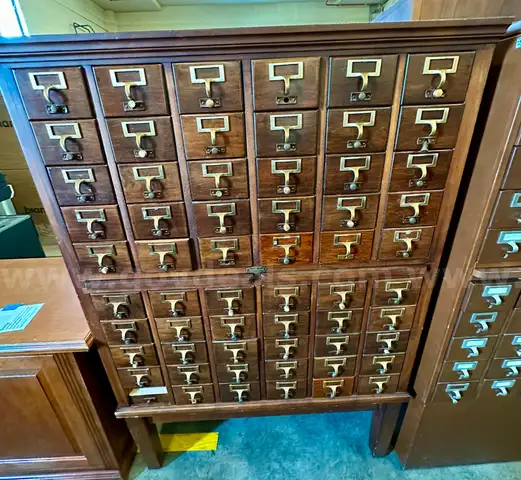 Wooden Card Catalog