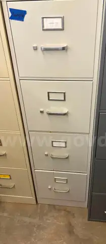 Hon Gray Four Drawer Metal Filing Cabinet
