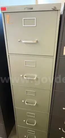 Steelcase Five Drawer Metal Filing Cabinet