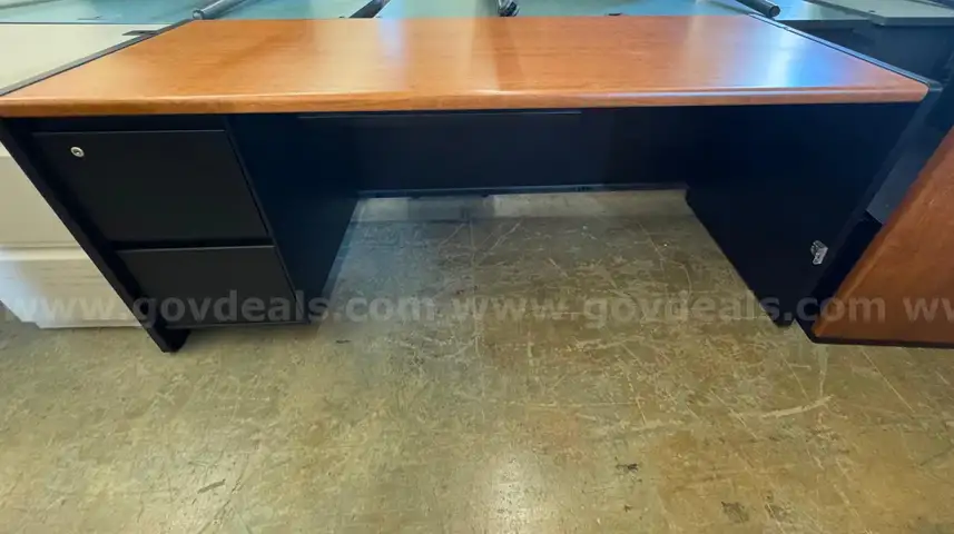 Brown Top Storage Desk