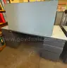 Grey Desk and Table Set