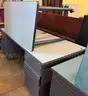Grey Desk and Table Set