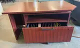 Brown Desk with Rolling Compartment