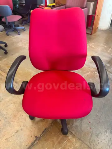 Bright Red Rolling Chair