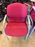A Lot of 3 Maroon Chairs