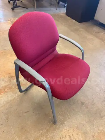 A Lot of 3 Maroon Chairs