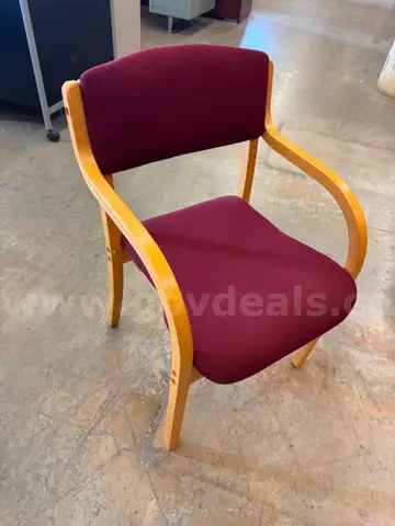A Lot of 3 Maroon Chairs