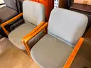 A Lot of 2 Grey Cushioned Chairs