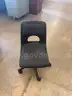 A Lot of 24 Small Black Rolling Chairs