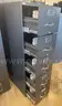 Dark Grey 5-Door Filing Cabinet