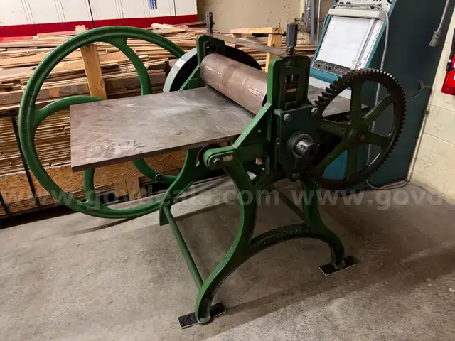 Green Vintage Printing Press