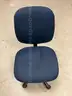 LOT of 32 blue cloth rolling chairs --listing 1 of 1
