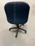 LOT of 32 blue cloth rolling chairs --listing 1 of 1