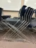 LOT of 10 identical blue chairs