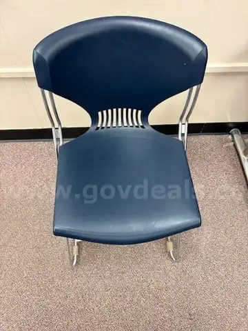 LOT of 10 identical blue chairs