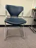 LOT of 10 identical blue chairs