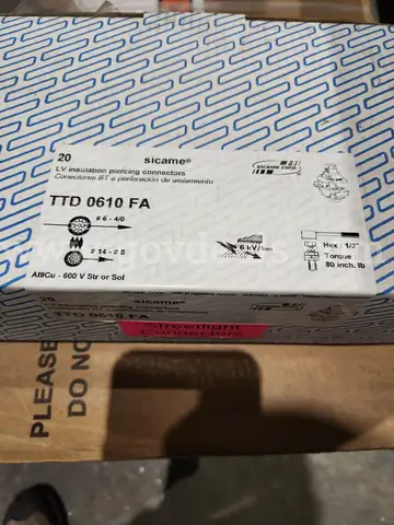 Lot of 100 Sicame insulation piercing connectors - WILL SHIP