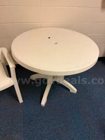 Plastic tables &#x26; chairs &#x26; fencing
