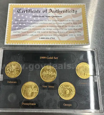 1999 Gold State Quarters Set