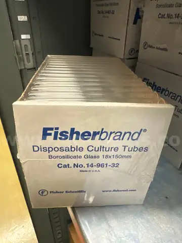 Disposable Culture Tubes 18x150 mm - unopened box