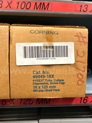 Disposable Culture Tube, Screw Cap 16x125 mm - unopened box