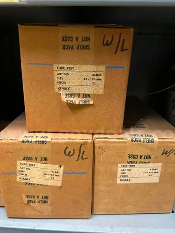 Test Tubes 20 x 150 mm - unopened box