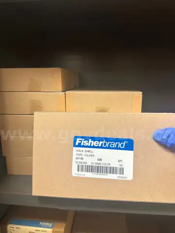 Glass Shell Vials 9 x 30 mm - unopened box