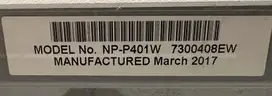 Lot of 20 NEC NP-P401W projectors