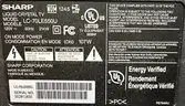 Sharp LC-70LE550U 70-inch display