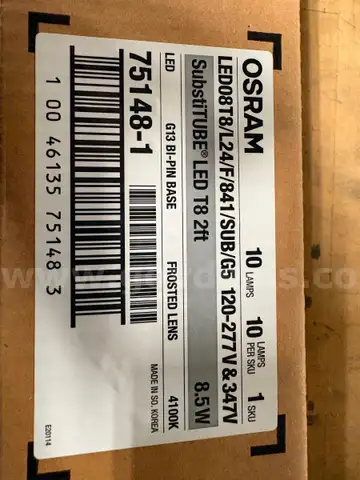 Lot of 10 Boxes 2&#x27; 4100k LED Tubes. Lot #1