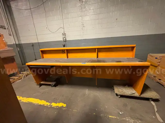 Solid Wood Reception Desk