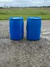 LOT of 5   55gal Blue Barrels