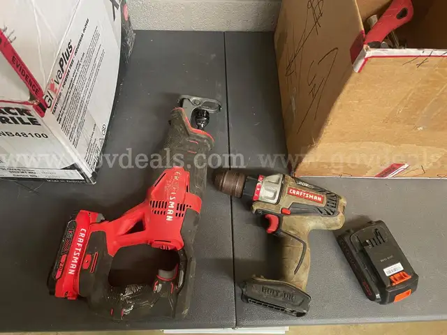 Assorted Hand Tool Lot + 2 Craftsman Power Tools (Working, w/ Batteries)