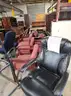 17 chairs (total) -- 14 guest stationary - 3 rolling chairs
